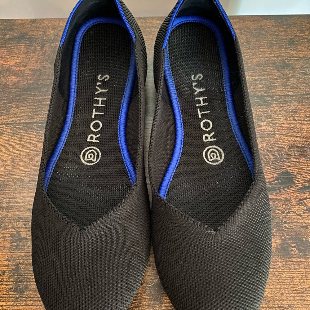 Rothy’s The Flat Black moderately worn